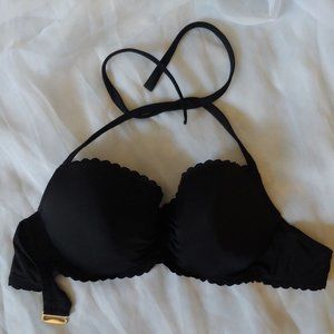 Black - Getaway Halter Bikini Top 36DD - Victorias Secret